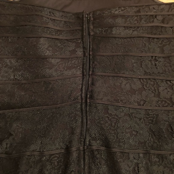 New Black Strapless Dress w/Lace Detailing - Picture 5 of 8